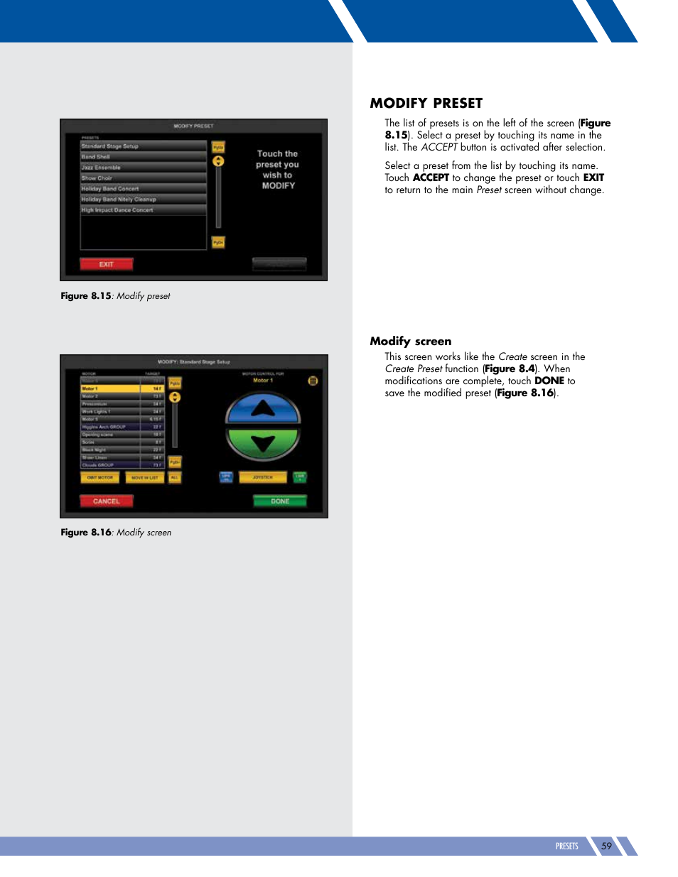 Modify preset | Daktronics Pro Series Operations and Maintenance Manual User Manual | Page 66 / 118