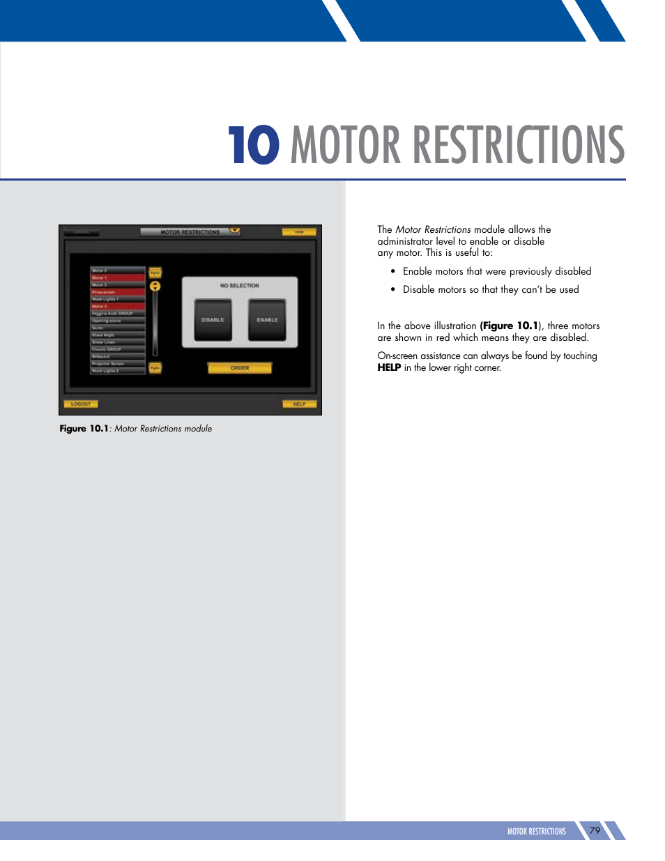 Motor restrictions | Daktronics Pro Series Operations and Maintenance Manual User Manual | Page 86 / 118