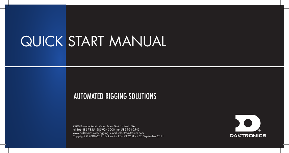 Daktronics Pro Series Quick Start Manual User Manual | 11 pages