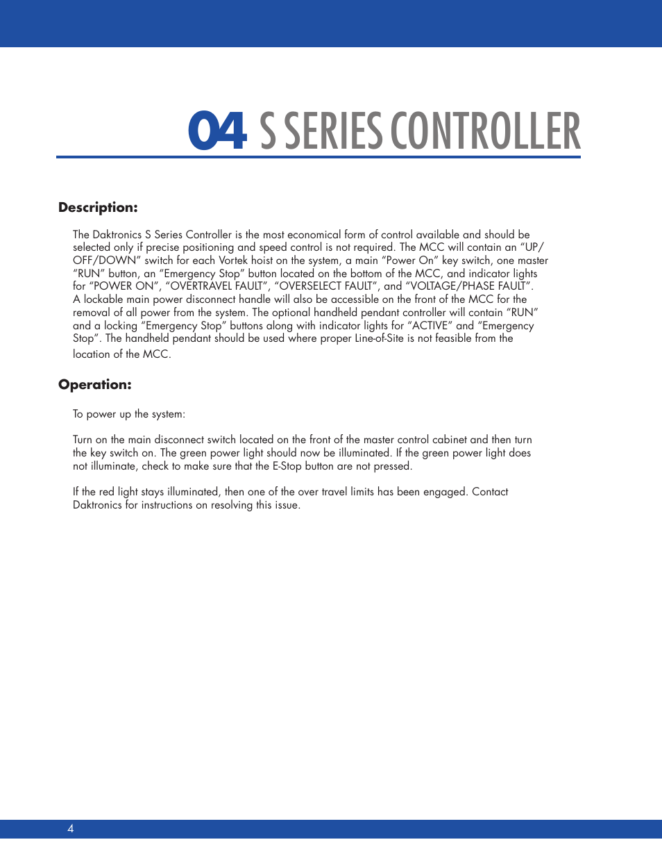 04 s series controller | Daktronics S SERIES User Manual | Page 8 / 25