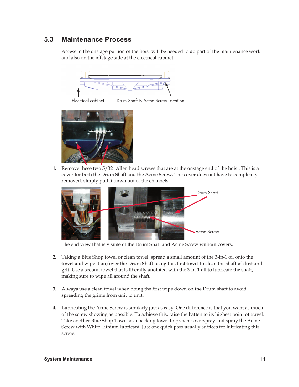 3 maintenance process | Daktronics Scoreboard Dual Hoist User Manual | Page 15 / 23