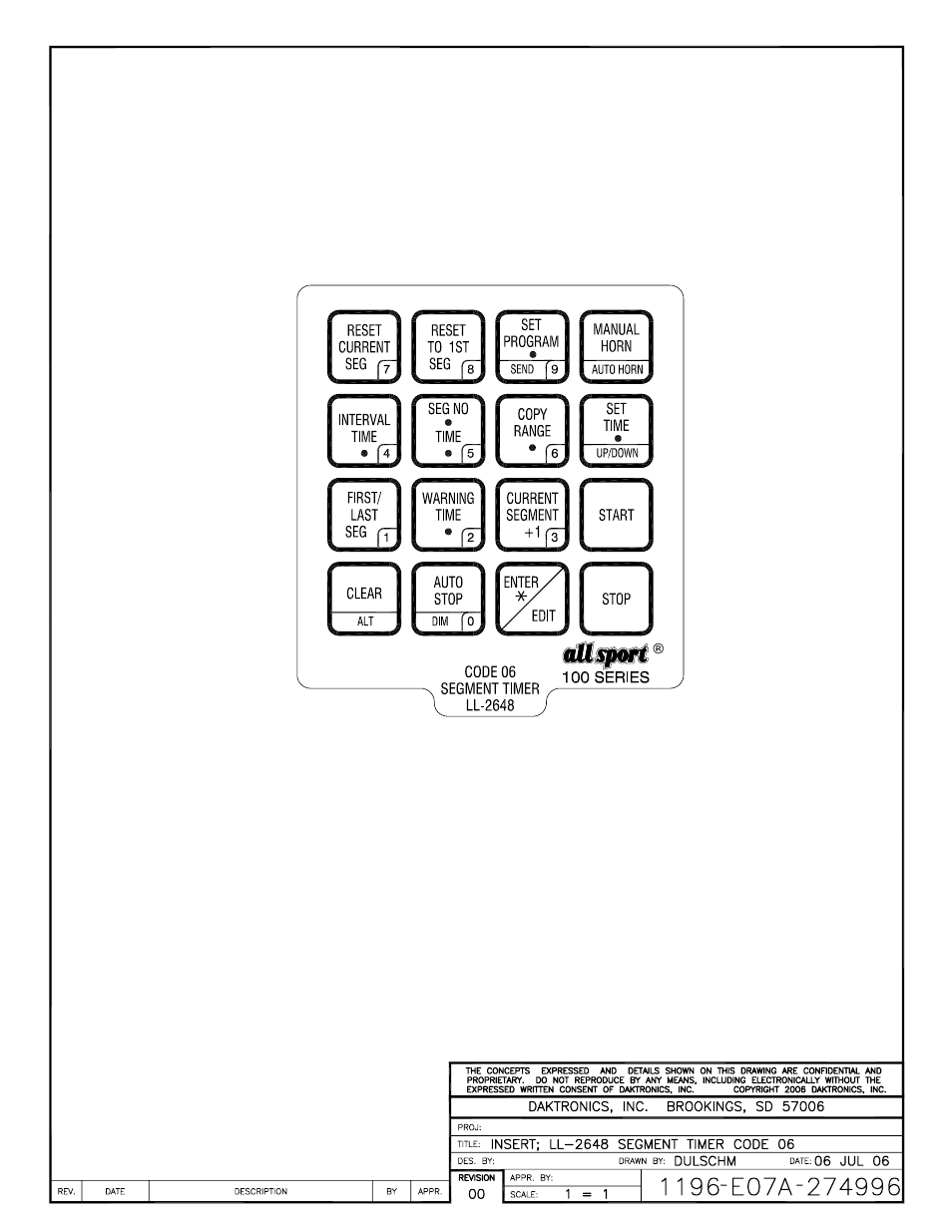 Daktronics All Sport 100 Contro User Manual | Page 37 / 37