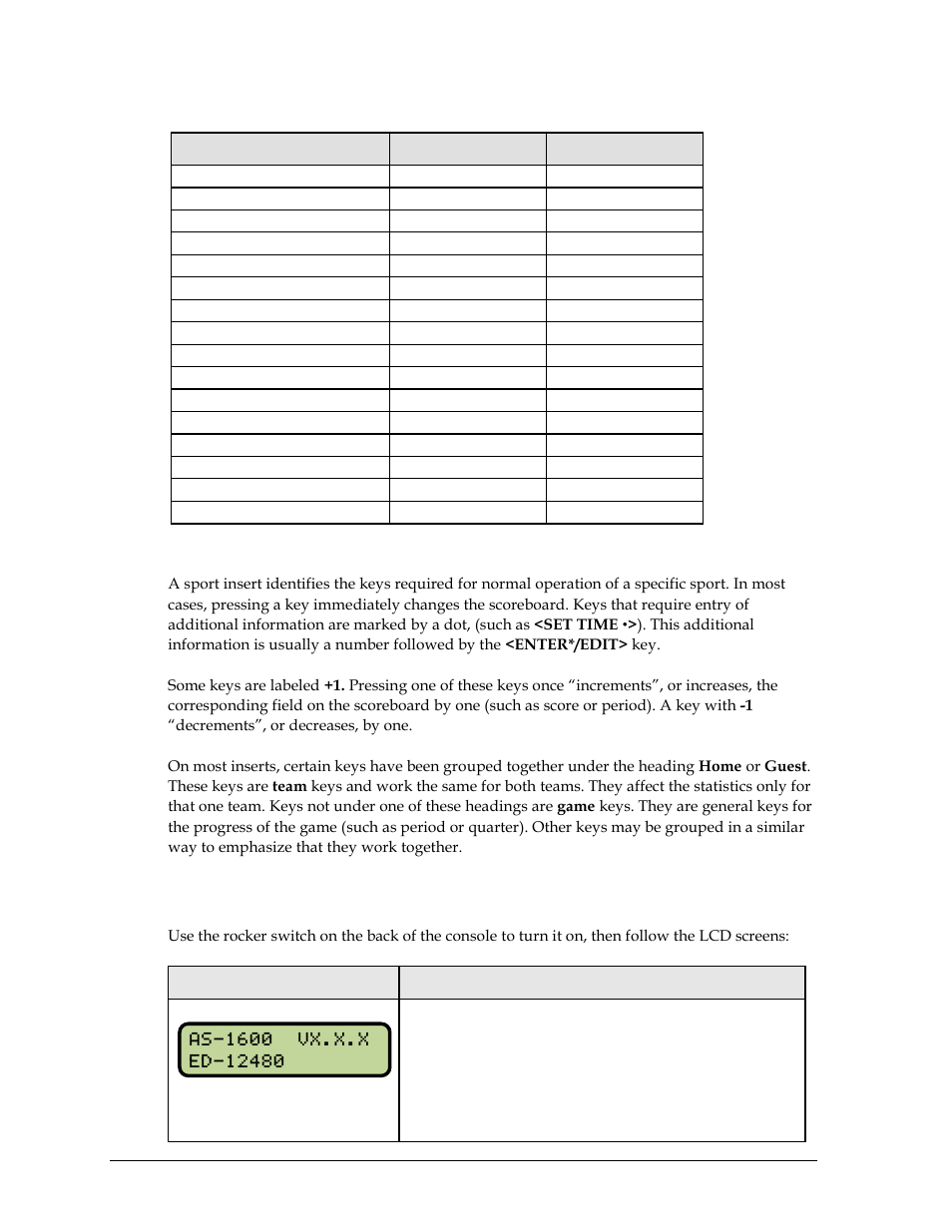 Sport insert operation concepts, 3 startup, Startup | Daktronics All Sport 1600 Series User Manual | Page 14 / 92