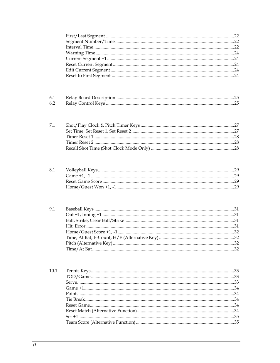 Daktronics All Sport 1600 Series User Manual | Page 6 / 92