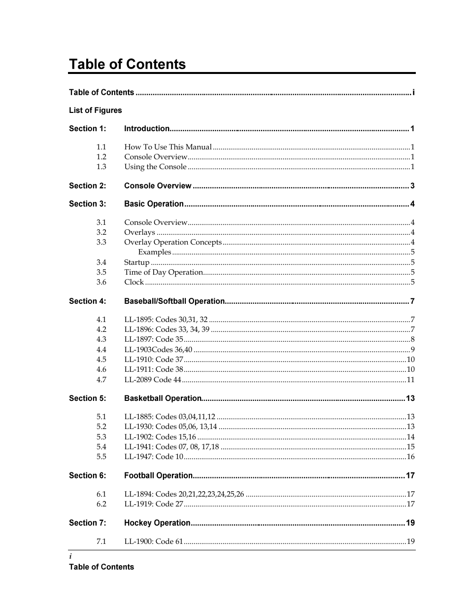 Daktronics All Sport 2000 Series User Manual | Page 5 / 53