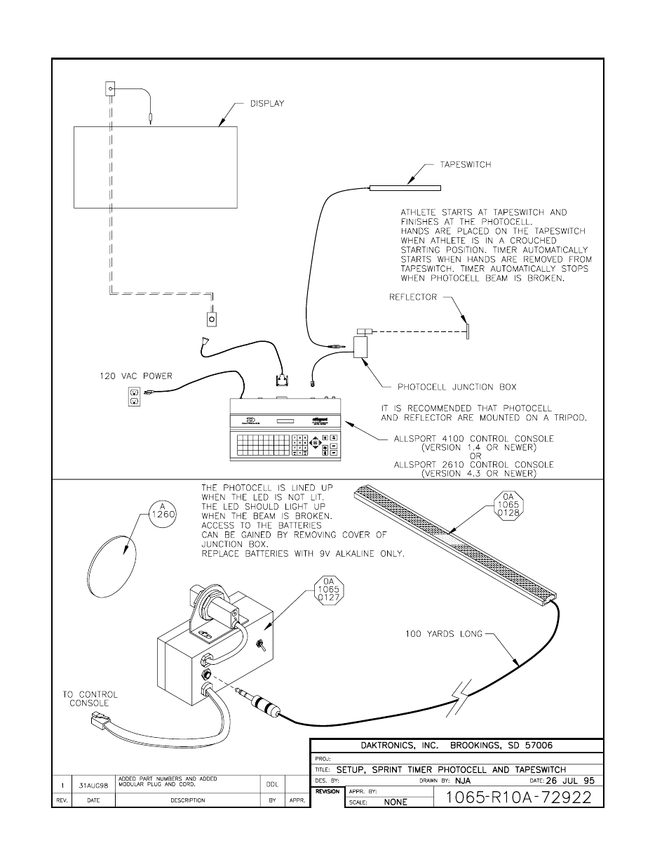 Drawing a-87150 | Daktronics All Sport 4000 Series User Manual | Page 103 / 174