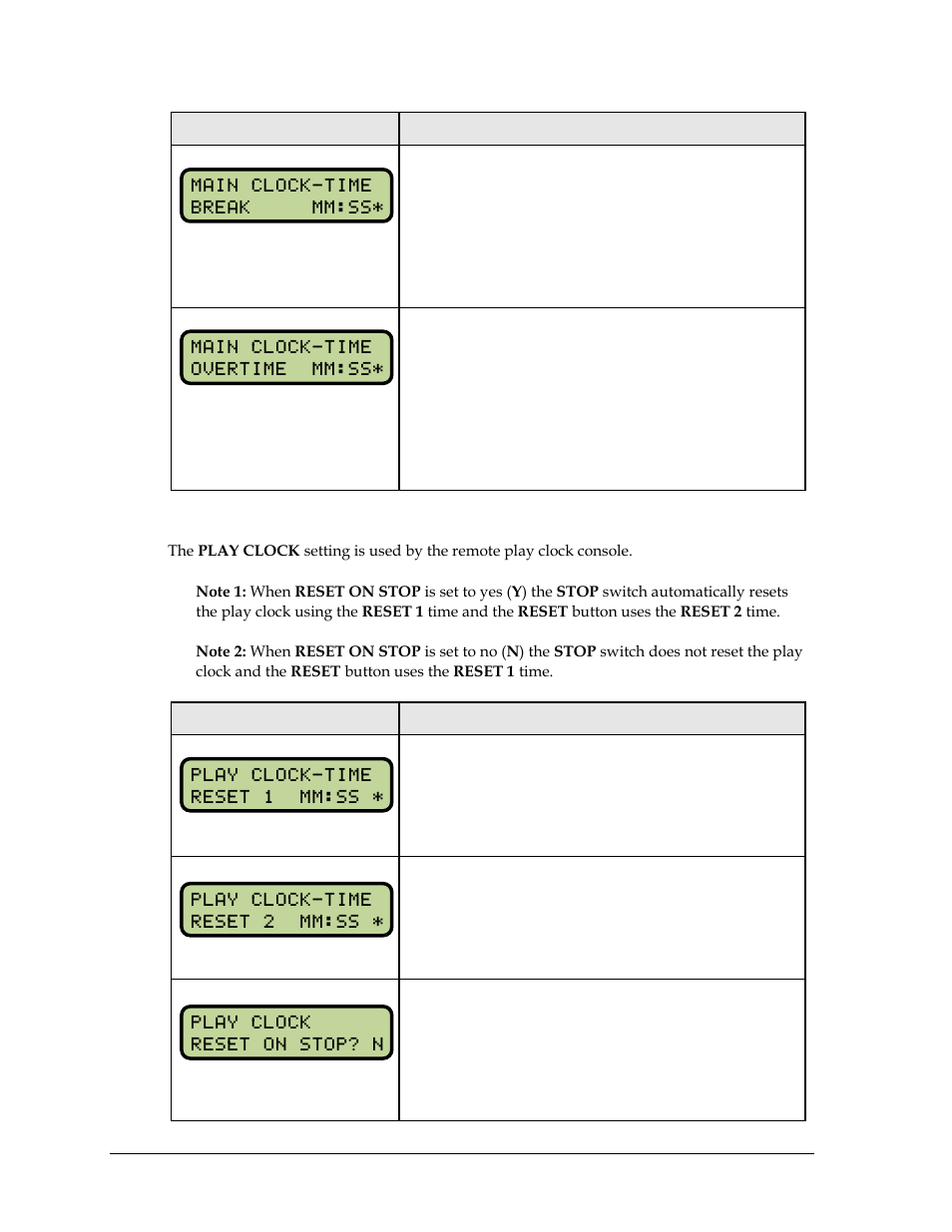 Play clock | Daktronics All Sport 5000 Series Operation Manual User Manual | Page 114 / 410