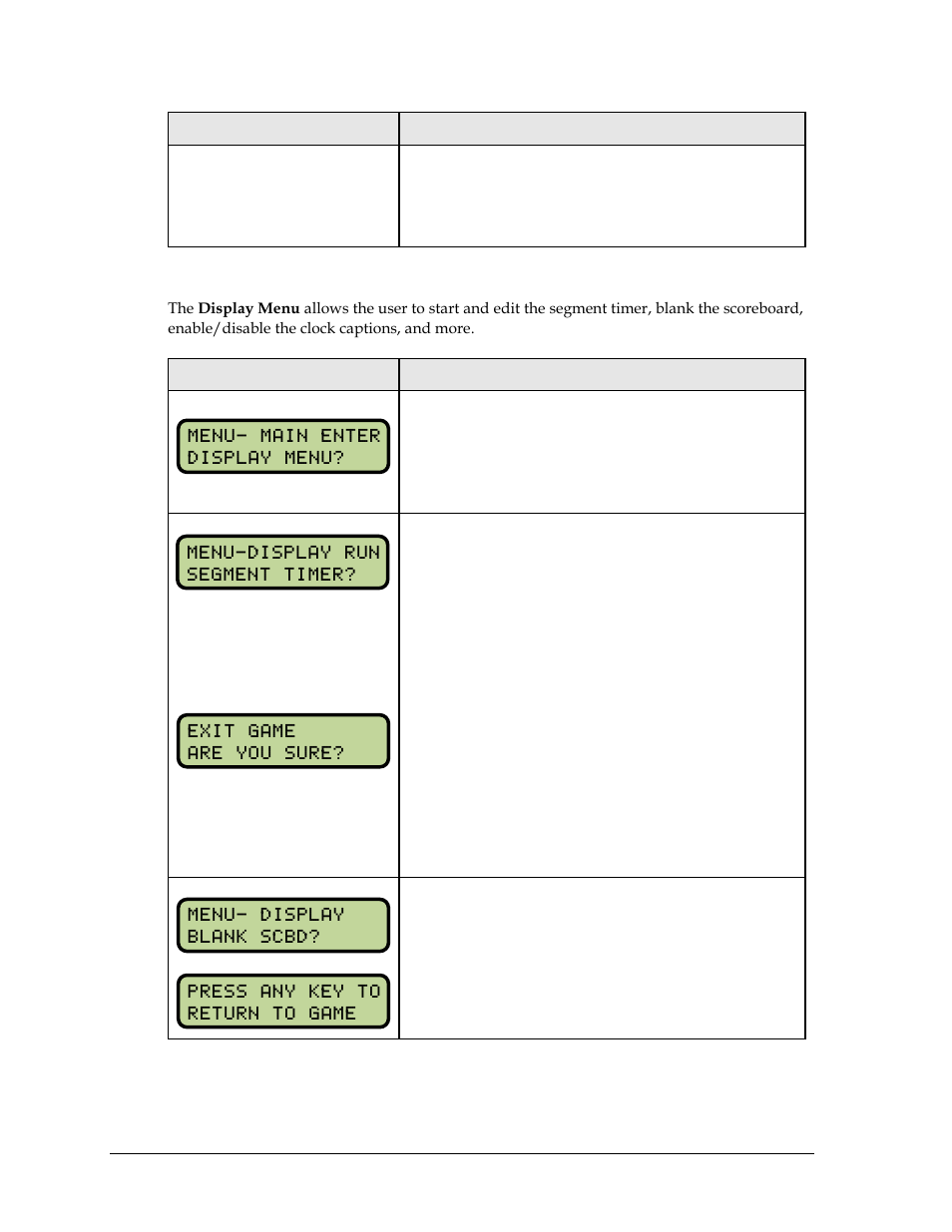 Display menu | Daktronics All Sport 5000 Series Operation Manual User Manual | Page 144 / 410