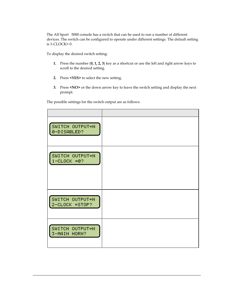 Switch output | Daktronics All Sport 5000 Series Operation Manual User Manual | Page 149 / 410