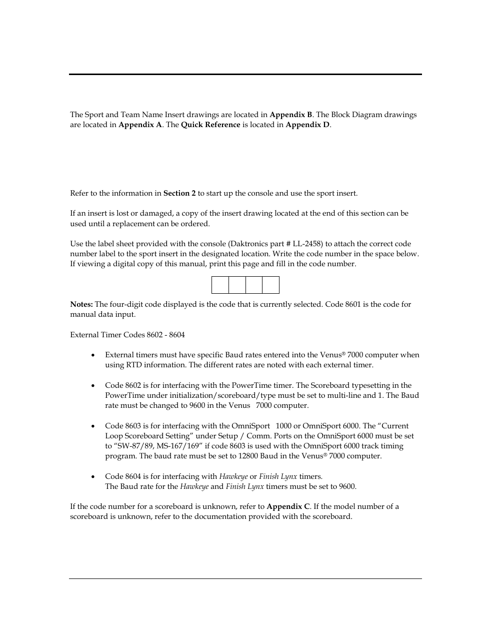 Section 12: track operations, Section 12, Track operations | Daktronics All Sport 5000 Series Operation Manual User Manual | Page 161 / 410