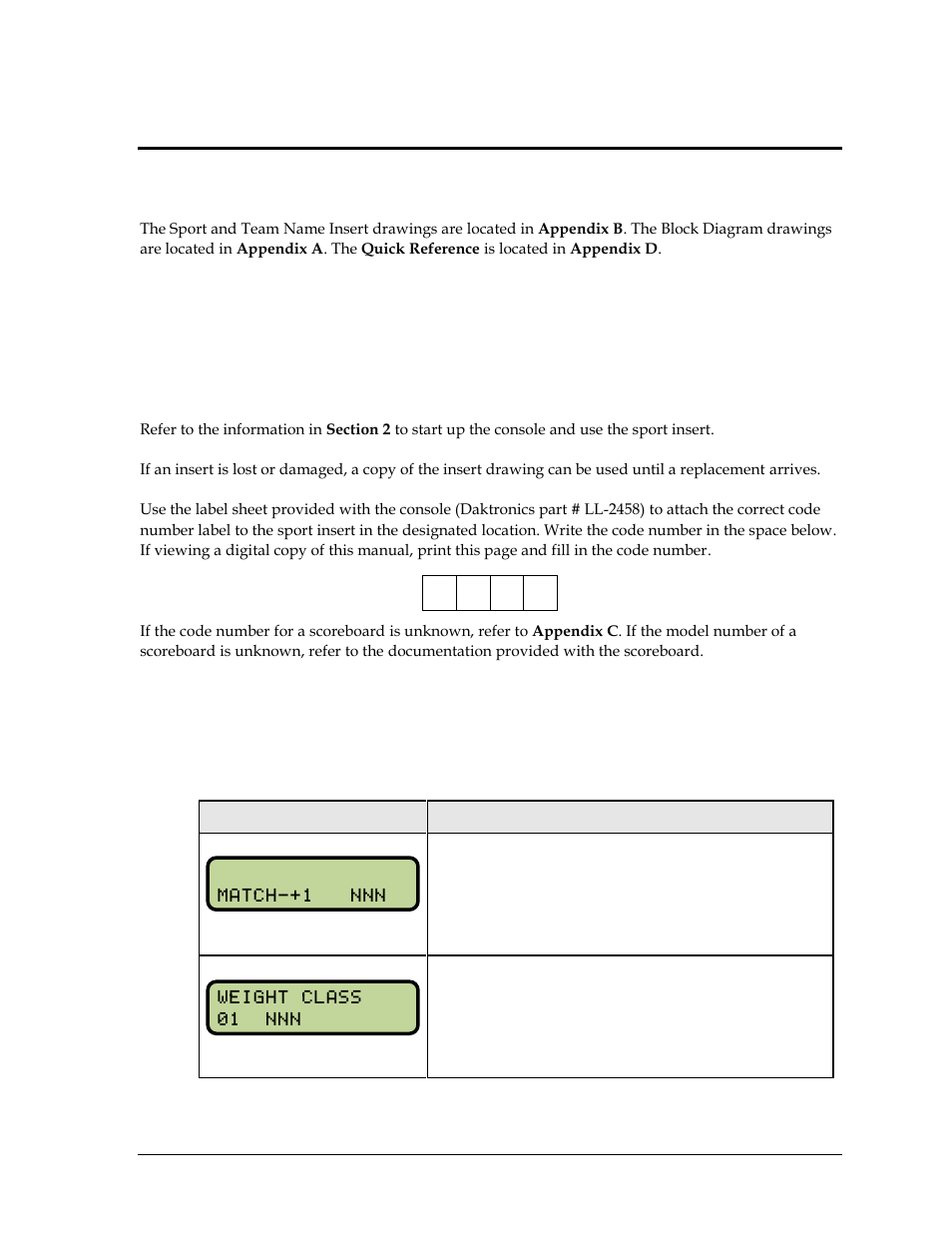 Section 14: wrestling operations, 1 wrestling keys, Match number +1 | Section 14, Wrestling operations, Wrestling keys | Daktronics All Sport 5000 Series Operation Manual User Manual | Page 191 / 410