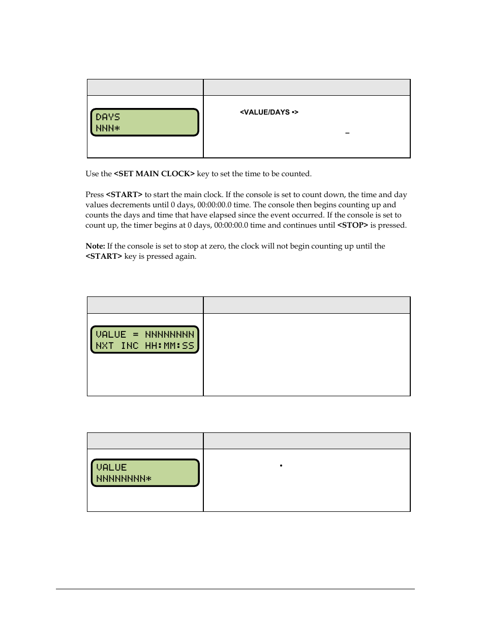 Value/days, 3 time based counting codes, Time based counting codes | Daktronics All Sport 5000 Series Operation Manual User Manual | Page 208 / 410