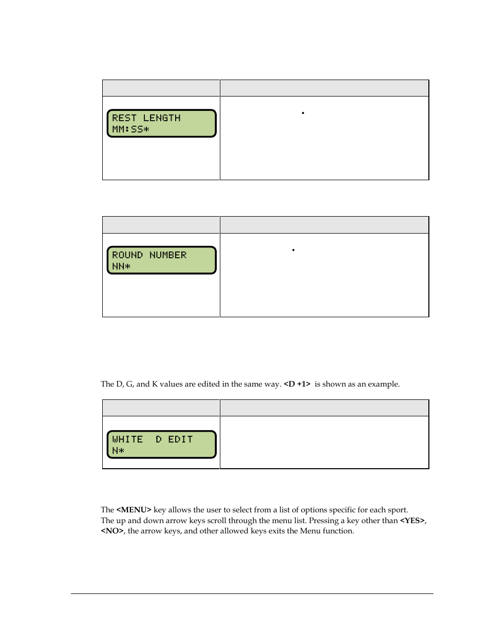 Rest length, Round number, 2 edit | D,g,k, 3 menu, Edit, Menu | Daktronics All Sport 5000 Series Operation Manual User Manual | Page 223 / 410
