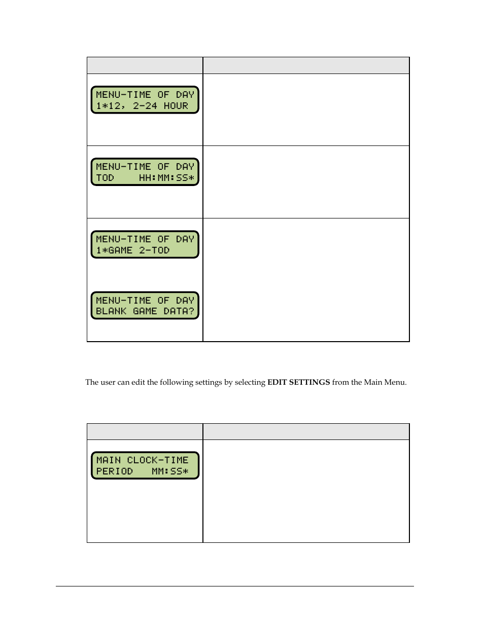 5 settings, Main clock, Settings | Daktronics All Sport 5000 Series Operation Manual User Manual | Page 238 / 410