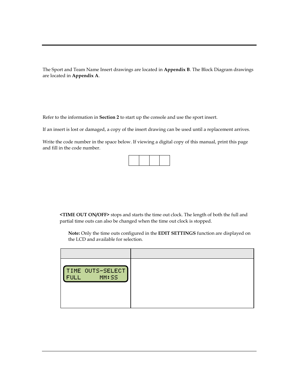 Section 23: rugby operations, 1 rugby keys, Time out on/off | Section 23, Rugby operations, Rugby keys | Daktronics All Sport 5000 Series Operation Manual User Manual | Page 277 / 410