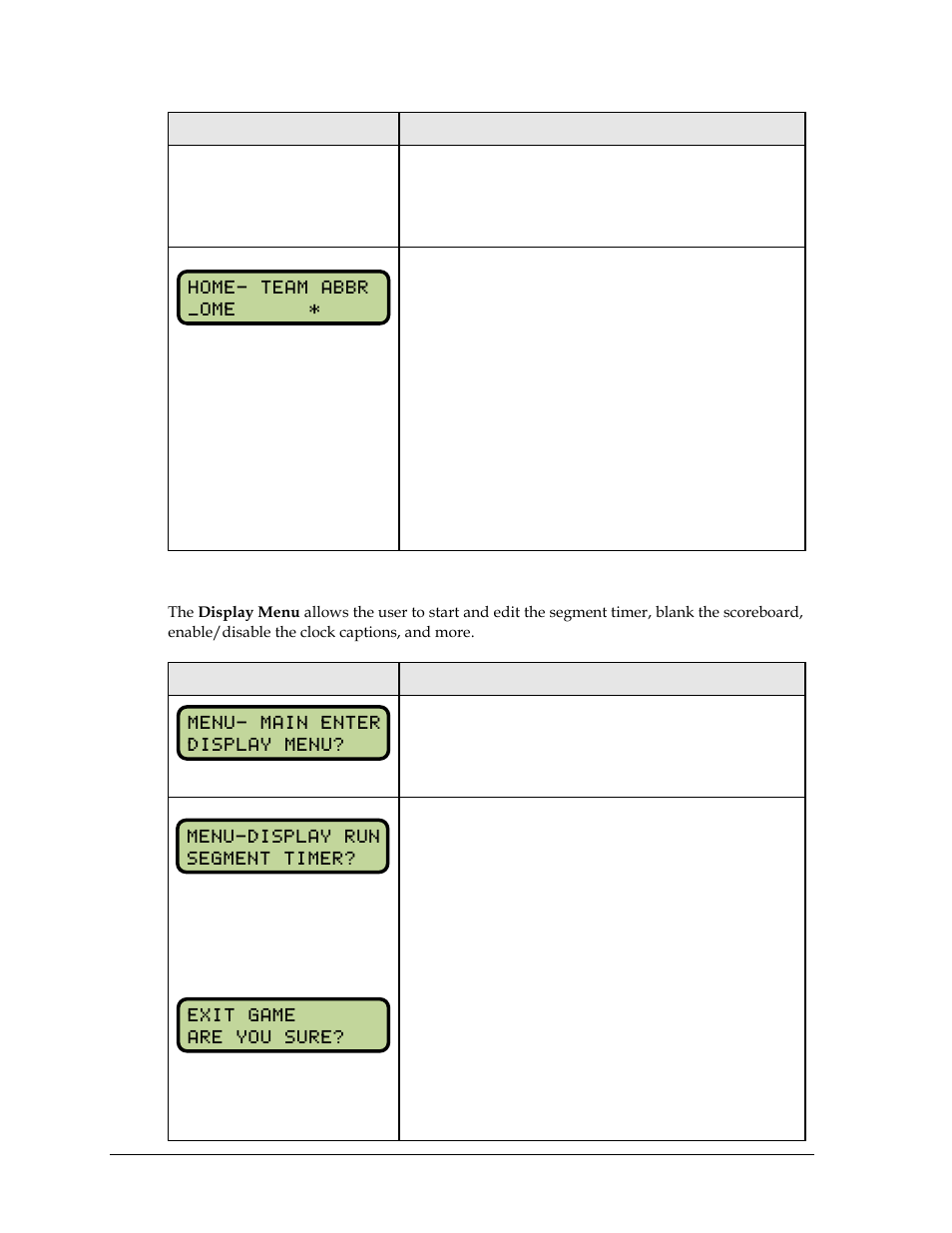 Display menu (australian football only) | Daktronics All Sport 5000 Series Operation Manual User Manual | Page 296 / 410