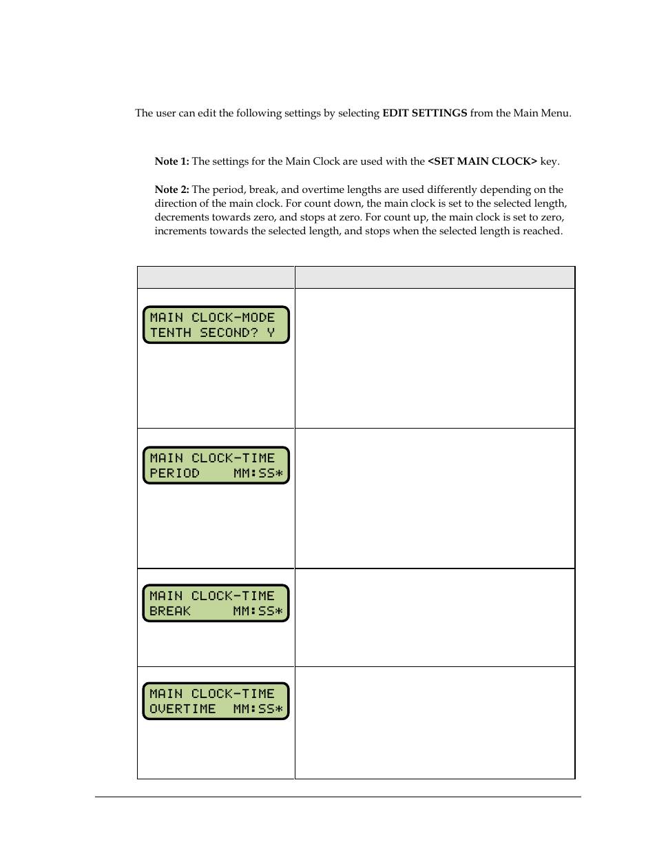 5 settings (australian football only), Main clock, Settings (australian football only) | Daktronics All Sport 5000 Series Operation Manual User Manual | Page 299 / 410