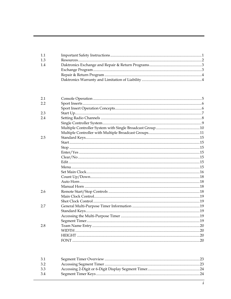 Daktronics All Sport 5000 Series Operation Manual User Manual | Page 3 / 410