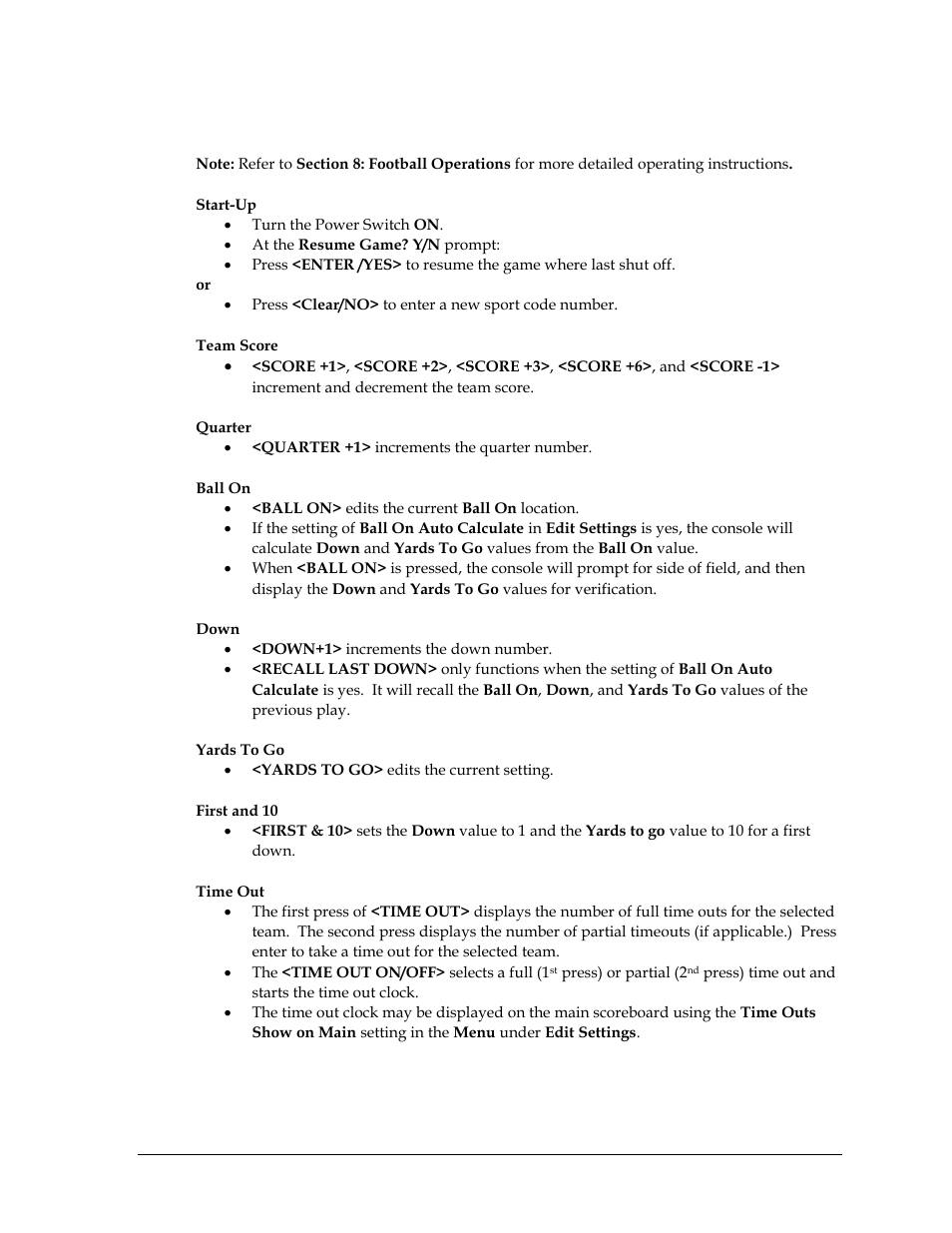 Football | Daktronics All Sport 5000 Series Operation Manual User Manual | Page 381 / 410