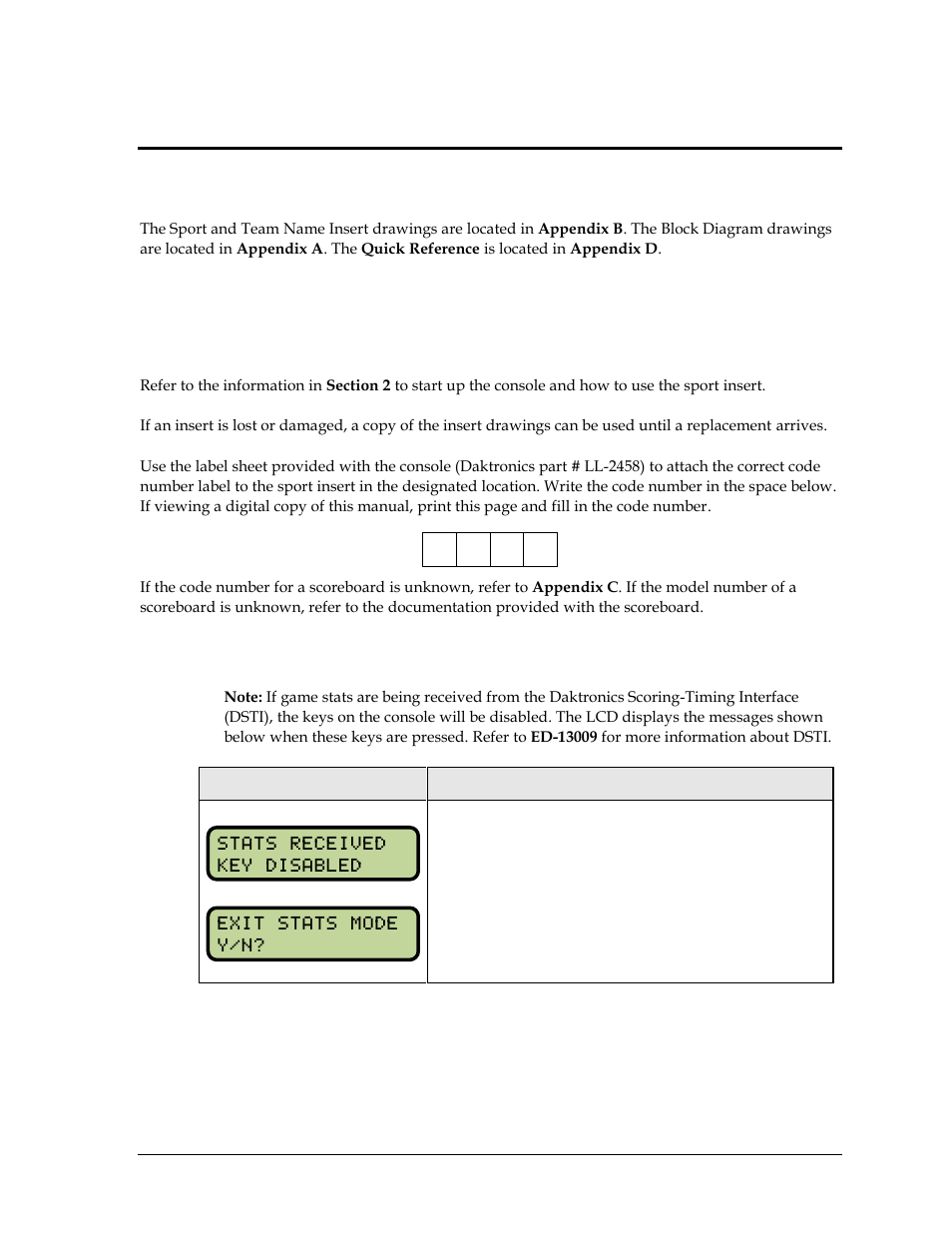 Section 4: baseball operations, 1 baseball keys, Section 4 | Baseball operations, Baseball keys | Daktronics All Sport 5000 Series Operation Manual User Manual | Page 47 / 410
