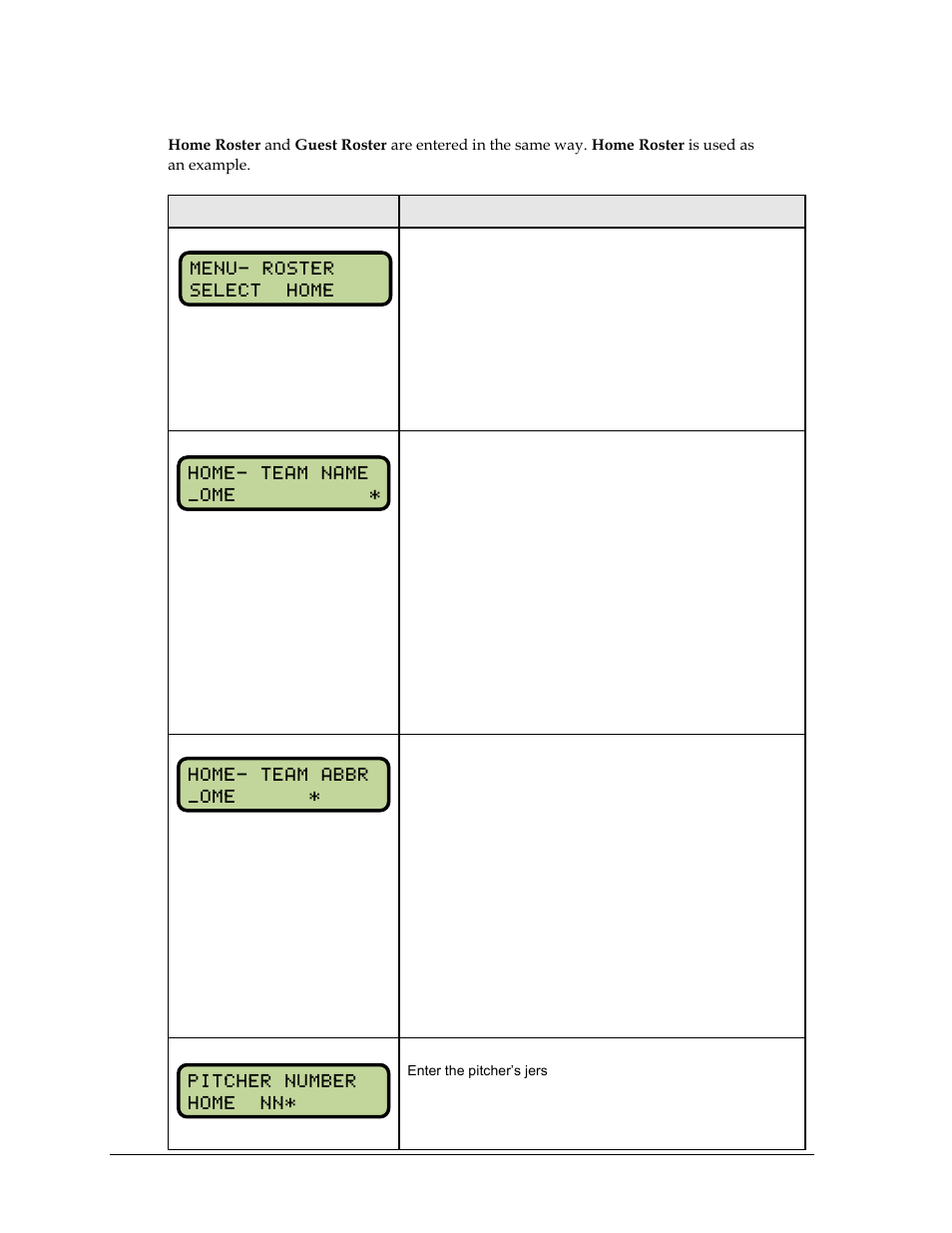 Home roster, guest roster | Daktronics All Sport 5000 Series Operation Manual User Manual | Page 54 / 410