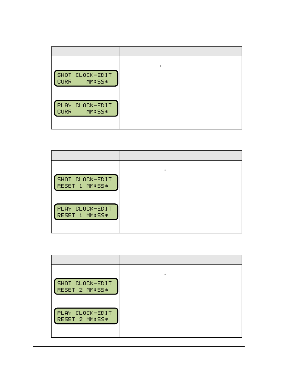Set timer time, Set reset time 1, Set reset time 2 | Daktronics All Sport 5000 Series Operation Manual User Manual | Page 72 / 410