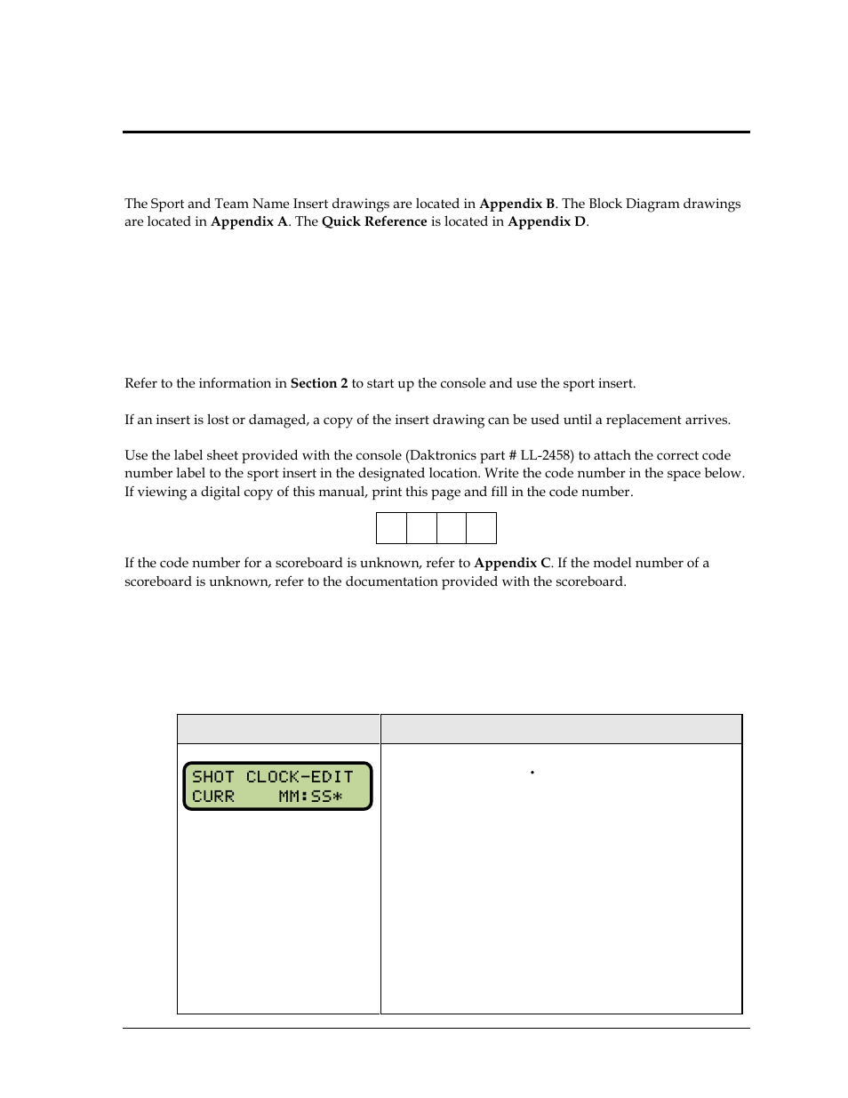 Section 7: basketball operations, 1 basketball keys, Set shot time | Section 7, Basketball operations, Basketball keys | Daktronics All Sport 5000 Series Operation Manual User Manual | Page 75 / 410