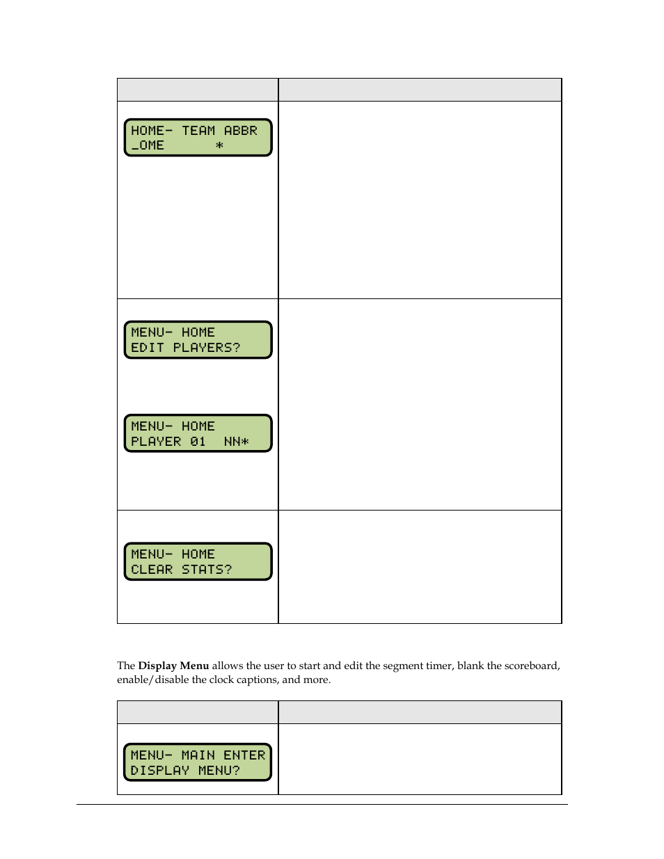 Display menu | Daktronics All Sport 5000 Series Operation Manual User Manual | Page 88 / 410