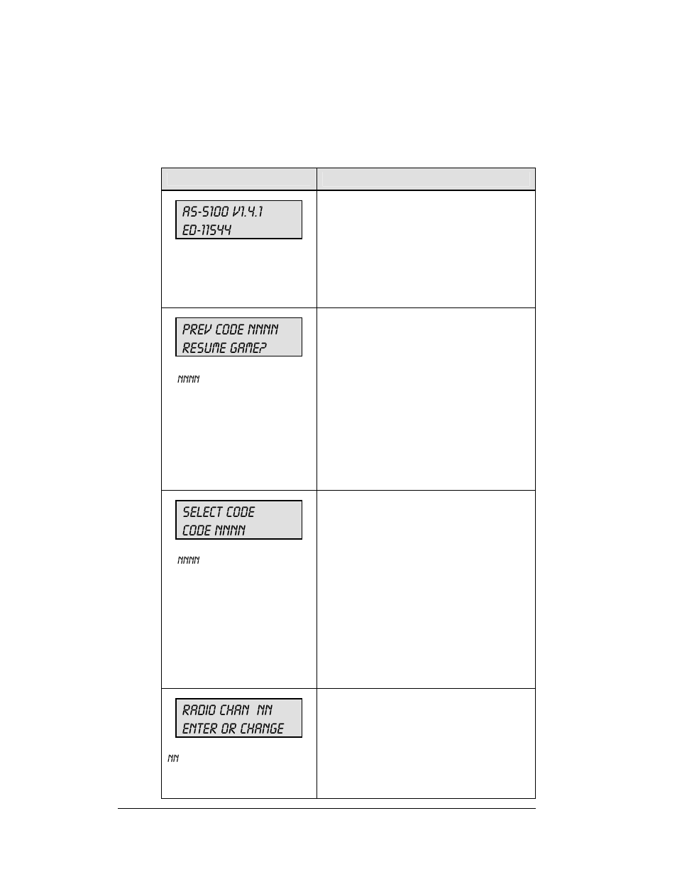 8 startup, Radio chan nn enter or change | Daktronics All Sport 5100 Timer User Manual | Page 14 / 149