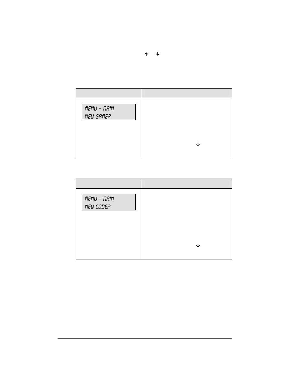 4 menu, Menu – main new game, Menu – main new code | Daktronics All Sport 5100 Timer User Manual | Page 69 / 149