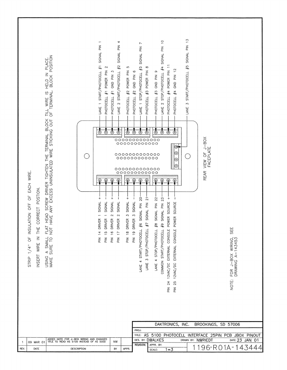 Drawing a-143444 | Daktronics All Sport 5100 Timer User Manual | Page 87 / 149