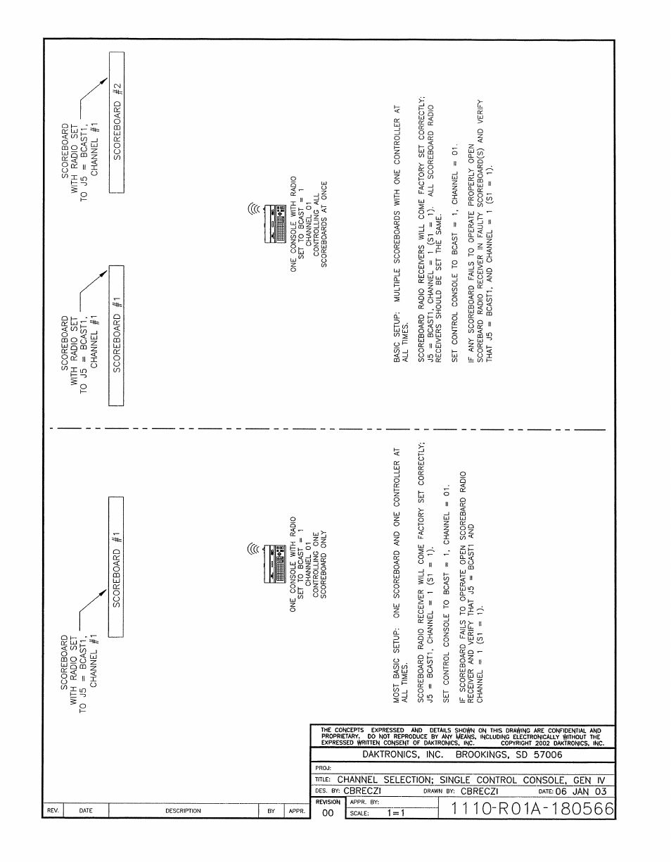 Drawing a-180566 | Daktronics All Sport 5100 Timer User Manual | Page 93 / 149