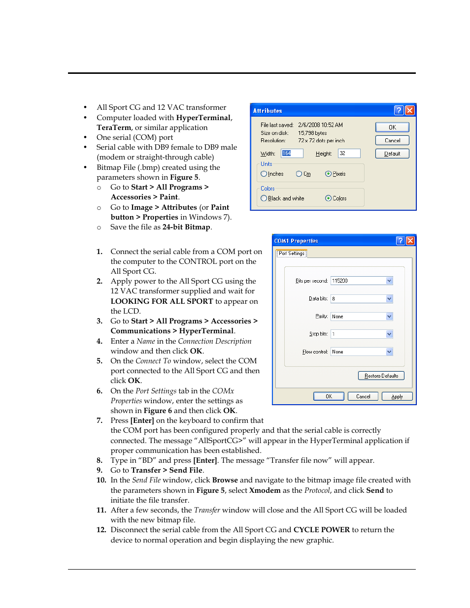 Appendix b: uploading bitmaps to all sport cg, Appendix b, Uploading bitmaps to all sport cg | Daktronics All Sport CG User Manual | Page 39 / 44