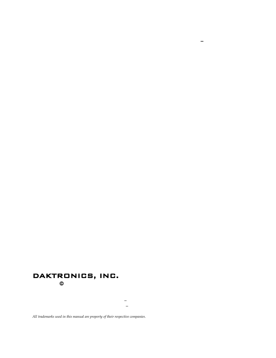 Daktronics, inc | Daktronics Aquatics Interface with Daktronics Matrix Displays User Manual | Page 2 / 47