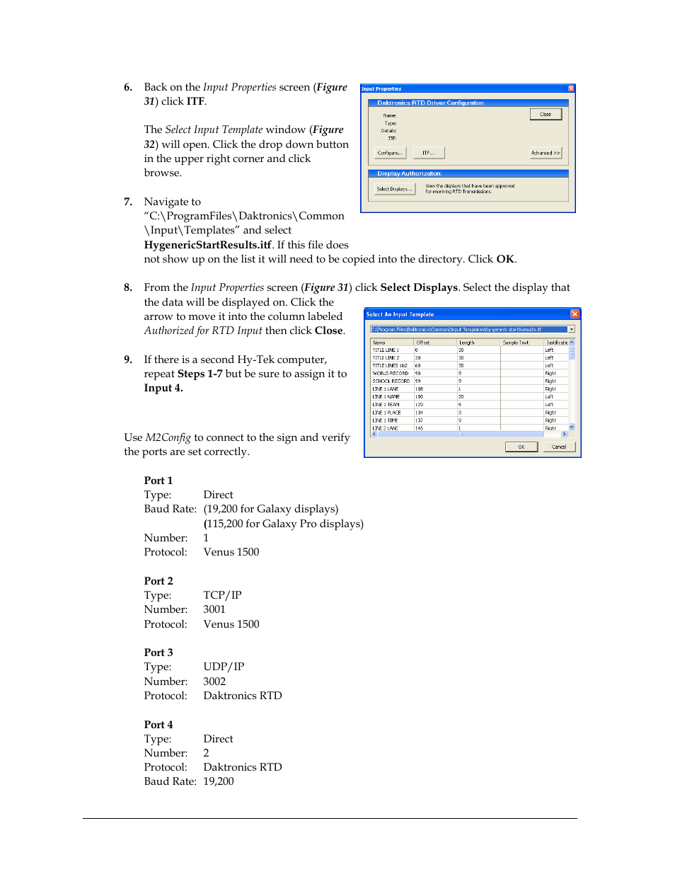 Display rtd inputs, En ( figure | Daktronics Aquatics Interface with Daktronics Matrix Displays User Manual | Page 20 / 47