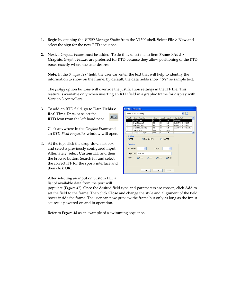 2 venus 1500 version 3.12, Venus 1500 version 3.12 | Daktronics Aquatics Interface with Daktronics Matrix Displays User Manual | Page 30 / 47