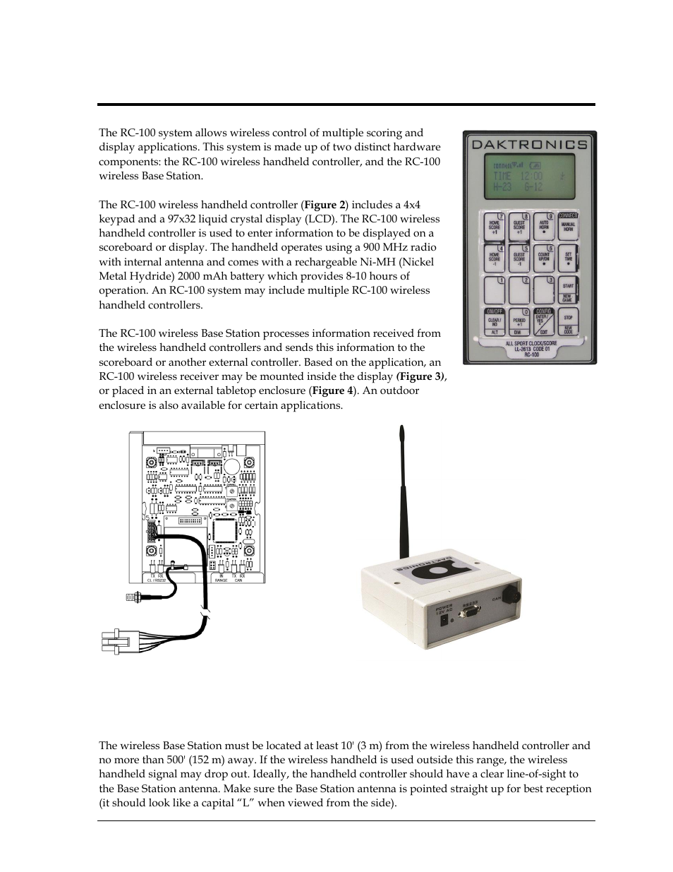 Section 2: rc-100 system overview, Section 2, Rc-100 system overview | Daktronics Remote Control System RC-100 User Manual | Page 13 / 112