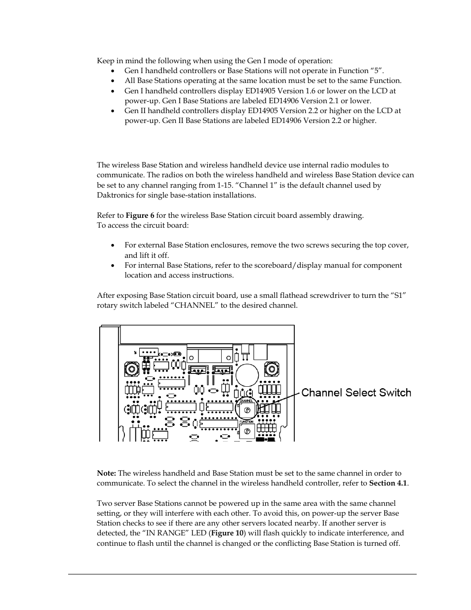 2 channel setting, Channel setting | Daktronics Remote Control System RC-100 User Manual | Page 17 / 112