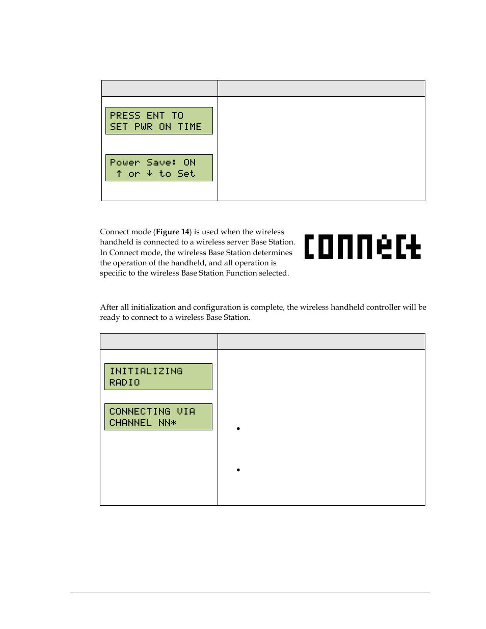 Setting power save mode, Connect mode, Switching to connect mode | Daktronics Remote Control System RC-100 User Manual | Page 27 / 112