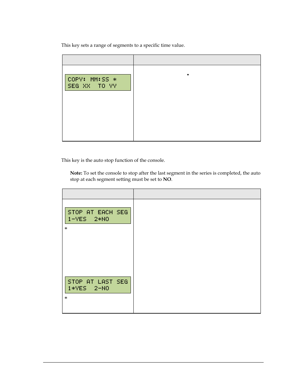 Copy range, Auto stop | Daktronics Remote Control System RC-100 User Manual | Page 47 / 112