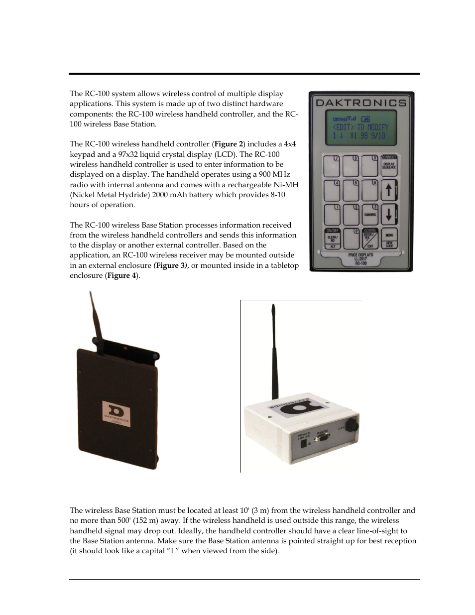 Section 2: rc-100 system overview, Section 2, Rc-100 system overview | Daktronics Remote Control System RC-100 User Manual | Page 11 / 54