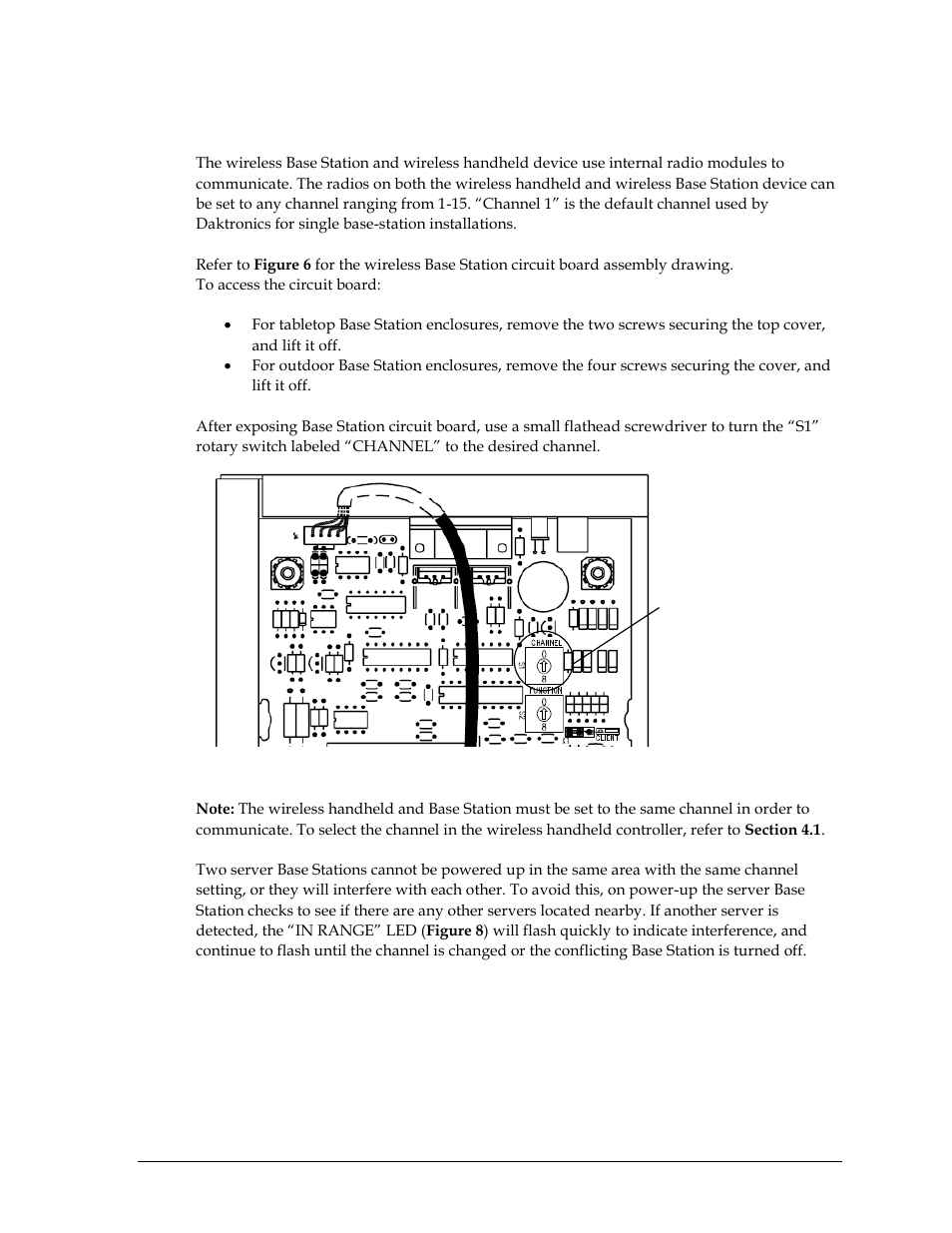 2 channel setting, Channel setting | Daktronics Remote Control System RC-100 User Manual | Page 15 / 54