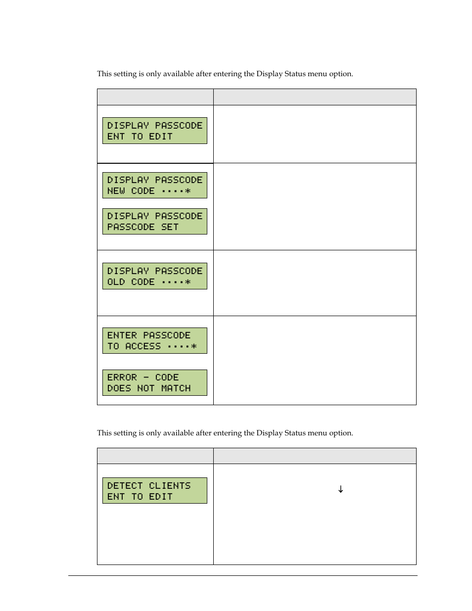 Display passcode, Detect clients | Daktronics Remote Control System RC-100 User Manual | Page 33 / 54