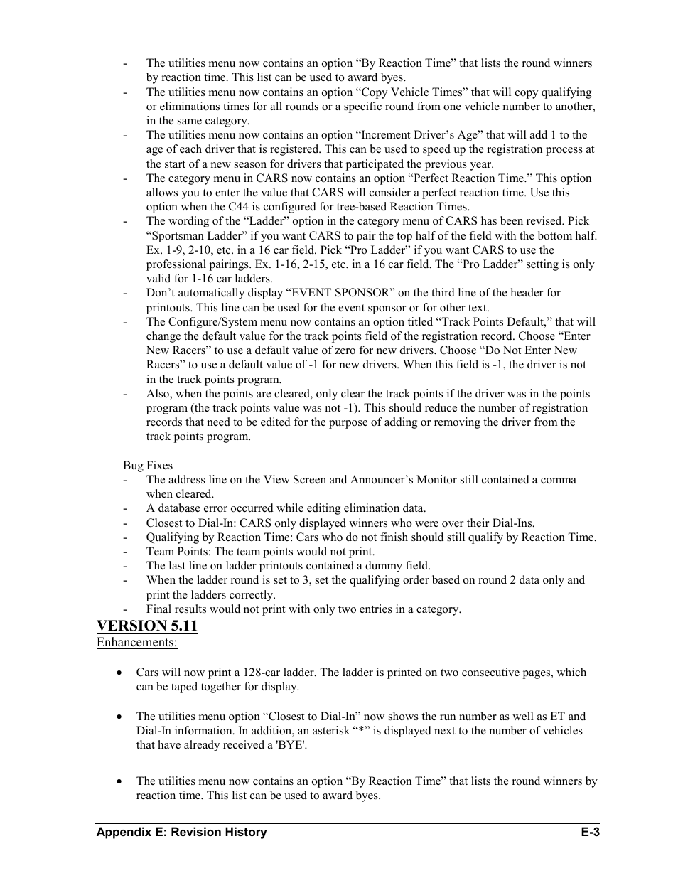 Version 5.11 | Daktronics CARS User Manual | Page 65 / 68