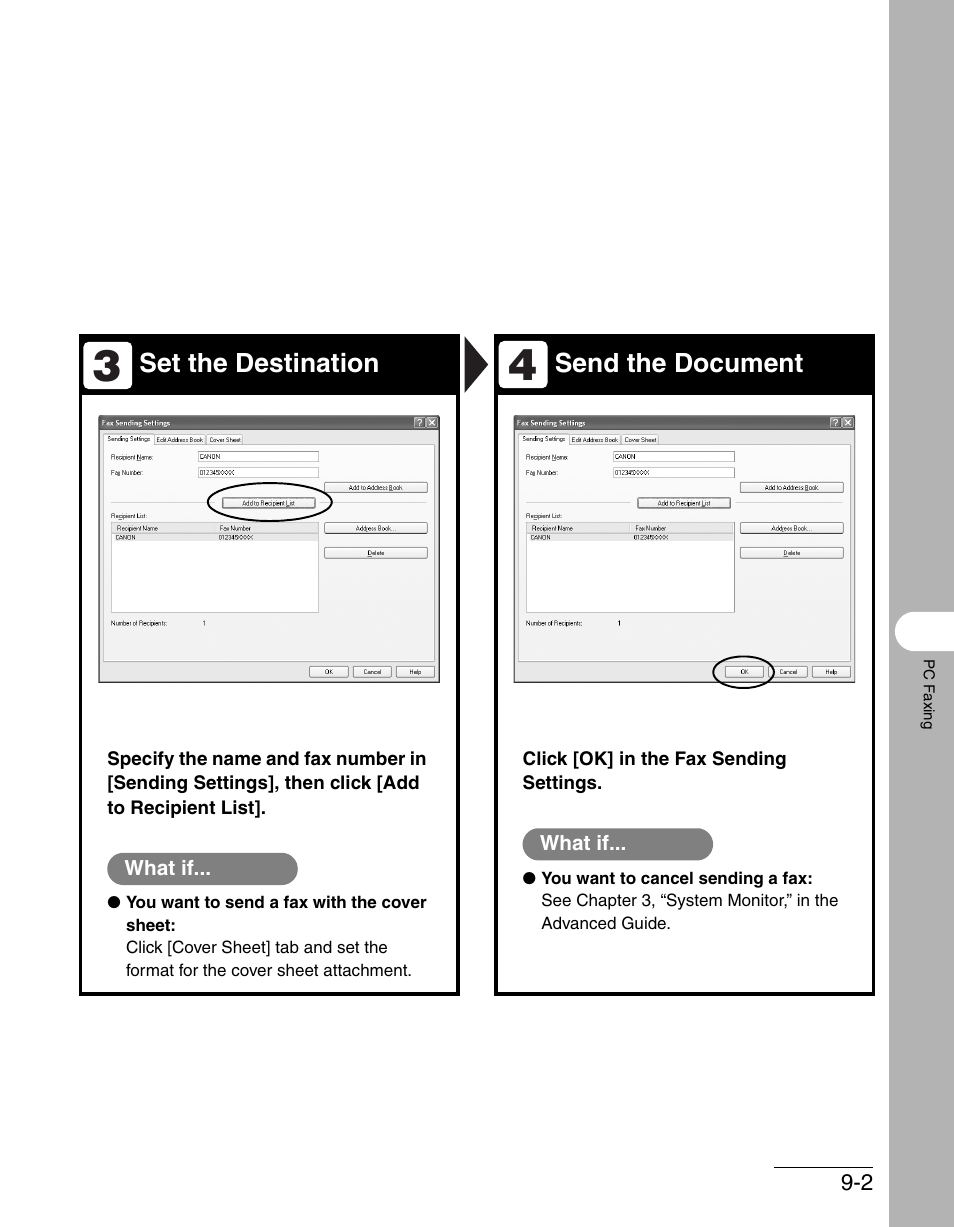 Set the destination send the document | Canon IMAGECLASS MF3200 User Manual | Page 106 / 161