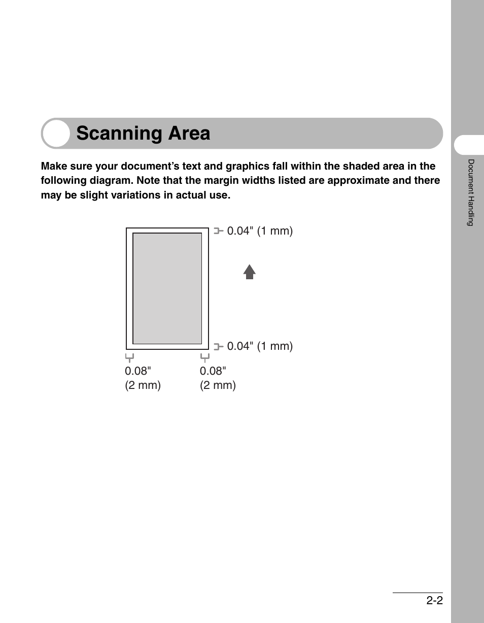 Scanning area, Scanning area -2 | Canon IMAGECLASS MF3200 User Manual | Page 42 / 161