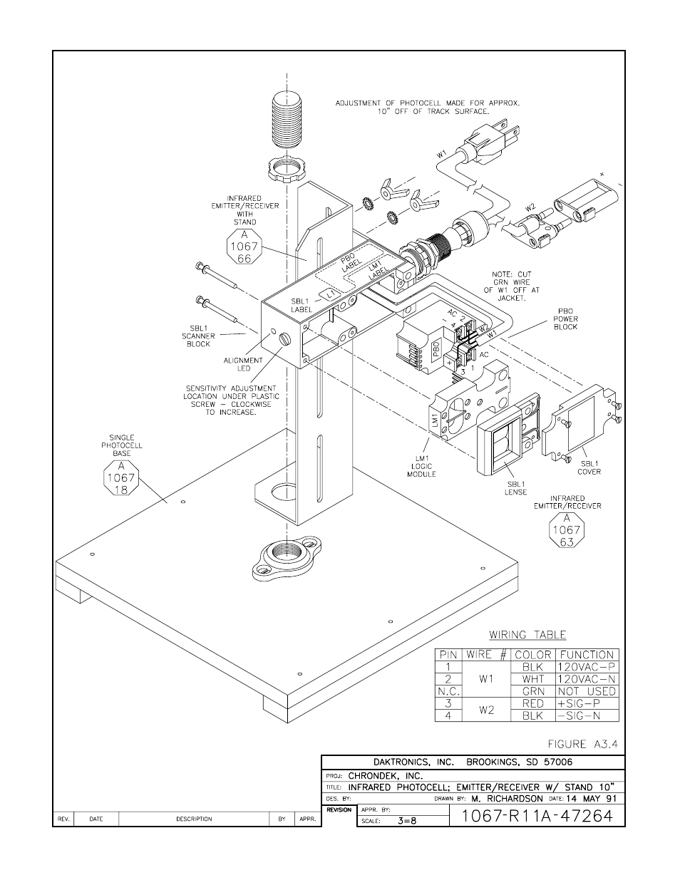 Drawing a-47264 | Daktronics C44 User Manual | Page 61 / 81