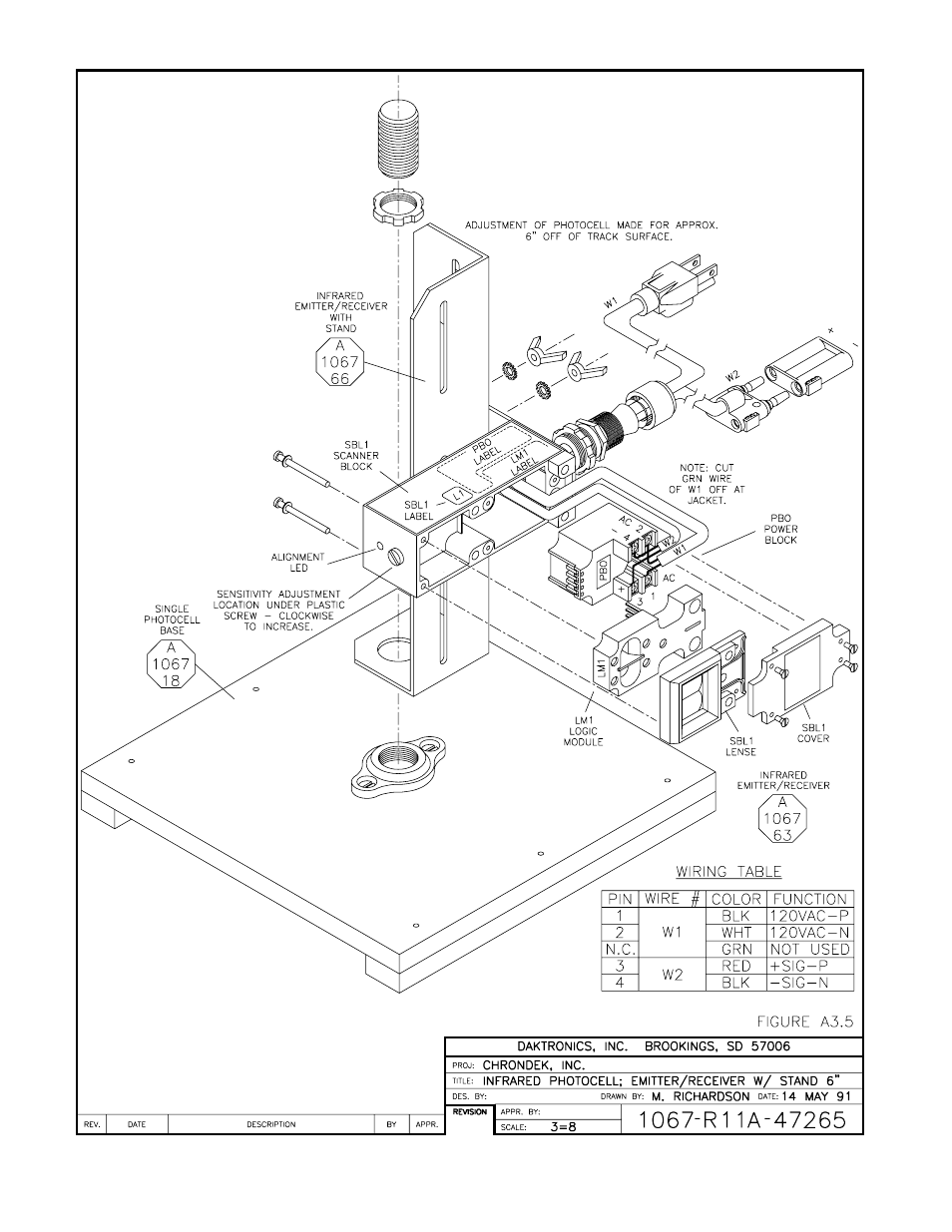 Drawing a-47265 | Daktronics C44 User Manual | Page 62 / 81