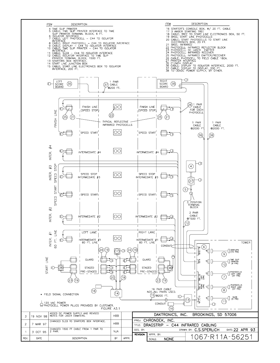 Drawing a-56251 | Daktronics C44 User Manual | Page 64 / 81