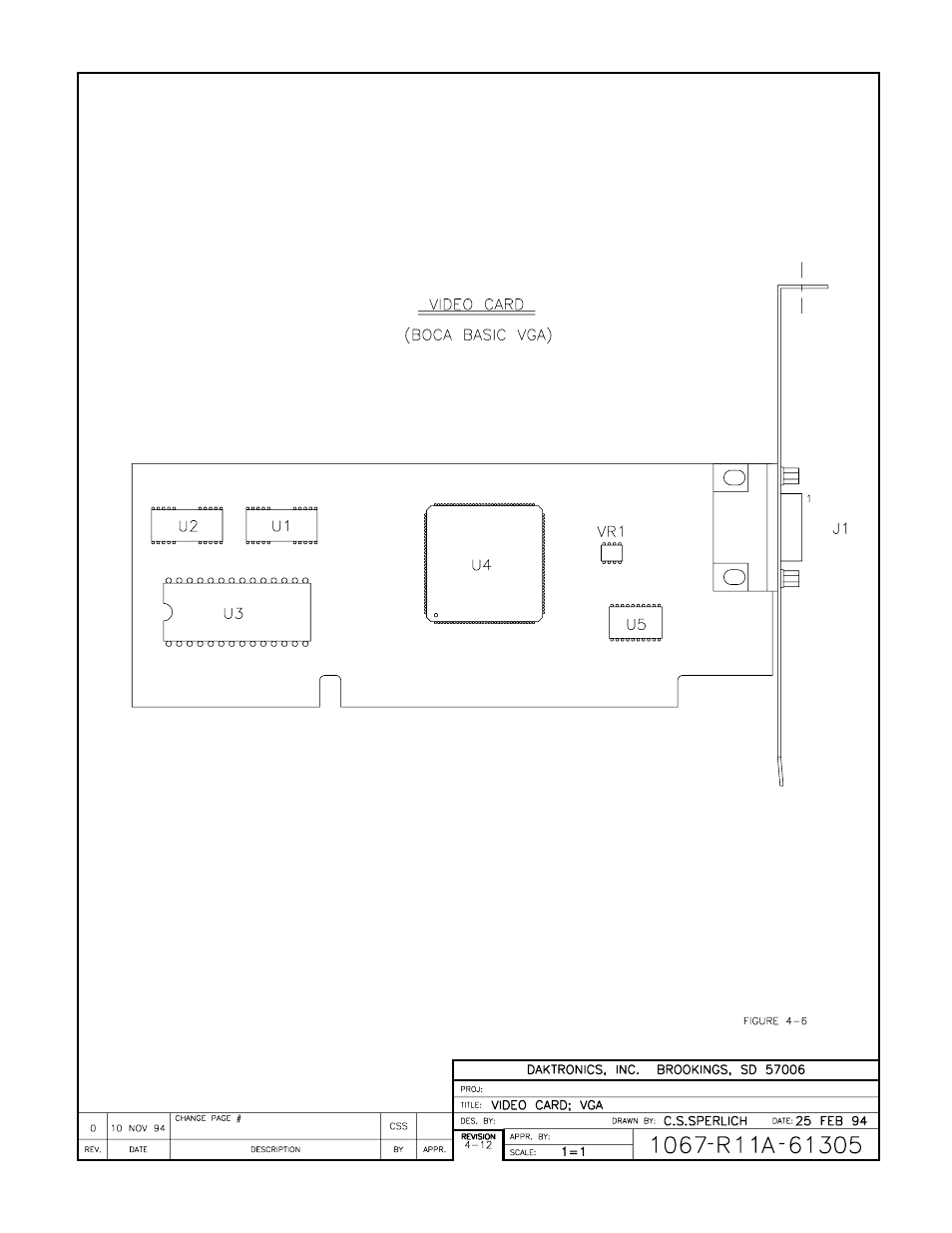Drawing a-61305 | Daktronics C44 User Manual | Page 69 / 81